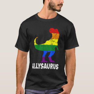 T-shirt Dinosaur Rex Lgbt Gay pride Drapeau Allysaurus All