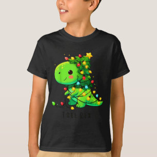 T-shirt Dinosaur Sapin de Noël Rex Pyjama Hommes Garçons X