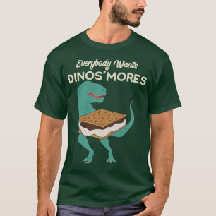 T-shirt Dinosaur Smores Camping DinoSmores T-Rex