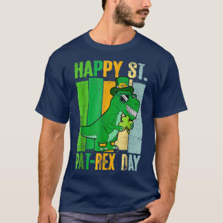 T-shirt Dinosaur St Patrick's Day St Pat Tre Day Lucky Sau