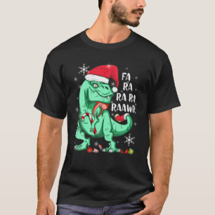 T-shirt Dinosaur T Rex À Santa Hat FA RA RAWR Noël