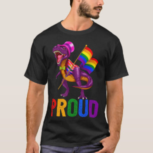 T-shirt Dinosaur T Rex LGB Gay pride Drapeau cadeau Lesbia