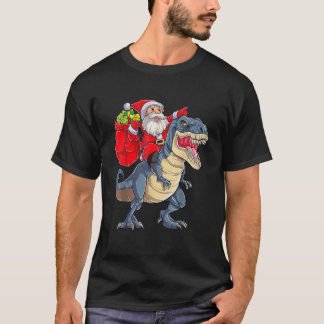 T-shirt Dinosaur T rex Noël Père Noël Garçons Hommes Fille