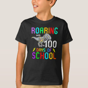 T-shirt Dinosaur T-Rex S'Enfonce Dans 100 Jours D'École