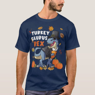T-shirt Dinosaur Thanksgiving Boys Turkey Saurus T Re Dino