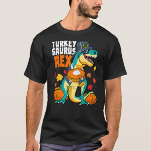 T-shirt Dinosaur Thanksgiving Boys Turkey Saurus T Rex Din