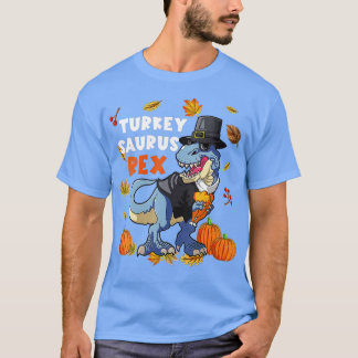 T-shirt Dinosaur Thanksgiving Boys Turkey Saurus T Rex Din