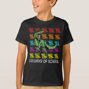 T-shirt Dinosaur Trex Joyeux 100ème Jour De Garçons D'Écol