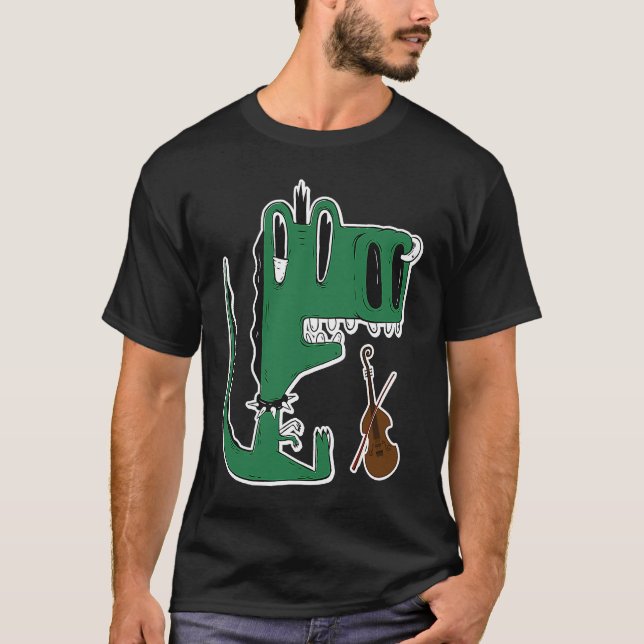 T-shirt Dinosaur Tyrannosaurus rex Musical Classical Music (Devant)