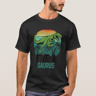 T-shirt Dinosaure 5 ans Anniversaire 5e Rex Dino Cinq Sau