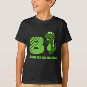 T-shirt Dinosaure 8ème Anniversaire Personnalisé