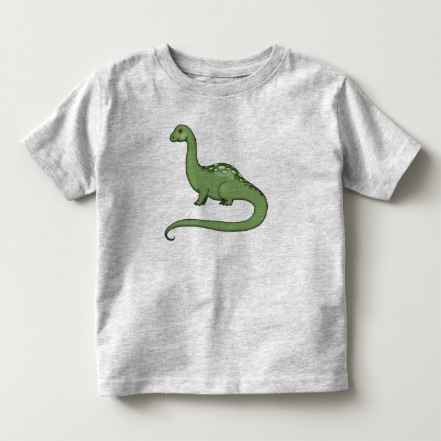 T-shirt Dinosaure à col long mou pour enfants (Devant)