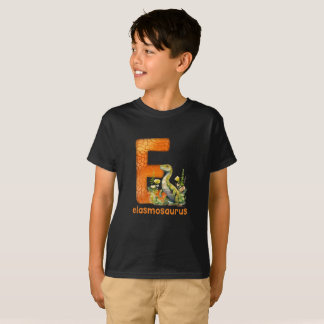 T-shirt Dinosaure Alphabet E type Elasmosaurus