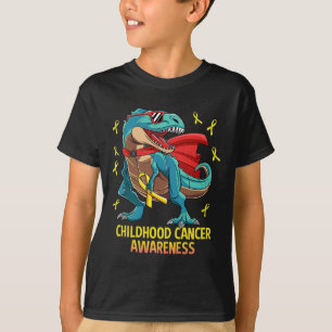 T-shirt Dinosaure amusant T-Rex Enfance Cancer Sensibilisa