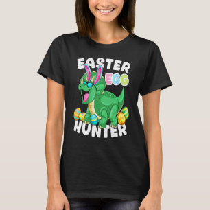 T-shirt Dinosaure Chasseur d'oeufs de Pâques Tricératops B