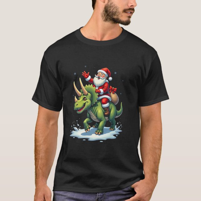 T-shirt Dinosaure Christmas Boys X (Devant)