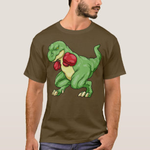 T-shirt Dinosaure comme boxeur avec gants de boxe