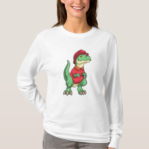 T-shirt Dinosaure comme pompier avec casque d'incendie