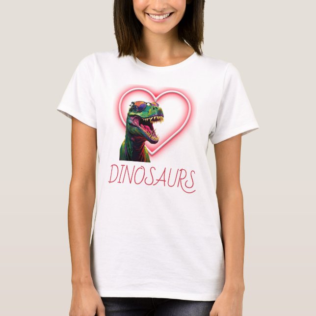 T-shirt Dinosaure Cool Love Dinosaures (Devant)