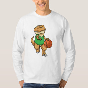 T-shirt Dinosaure dans Sports avec basket-ball