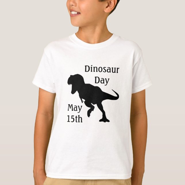 T-shirt Dinosaure Day 15 mai Cool Chemise de Fête des Enfa (Devant)