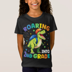 T-Shirt Dinosaure de 2e année T Rex Retour à l'école