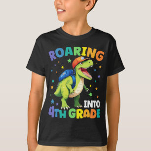 T-shirt Dinosaure de 4e année T Rex Retour à l'école