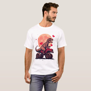 T-shirt Dinosaure de coeur dans un camion monstre : La Sai