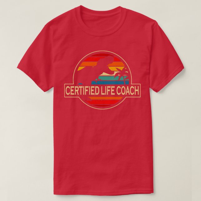 T-shirt Dinosaure de l'entraîneur à vie certifié (Design devant)