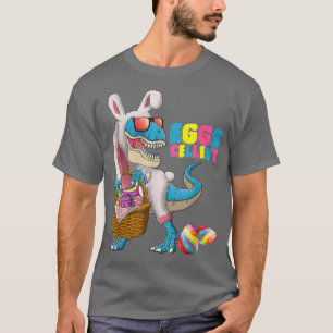T-shirt Dinosaure de Pâques Bunny T Rex Garçons Filles Enf