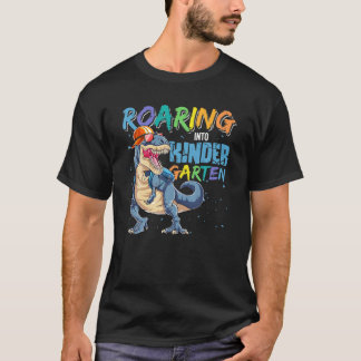T-shirt Dinosaure De Retour À L'École Se Roulant À La Mate