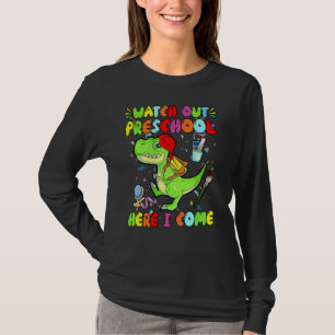 T-shirt Dinosaure De Retour À L'École Veille À L'École Pré