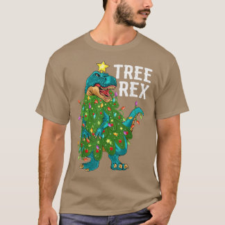 T-shirt Dinosaure Drôle Arbre Re Xmas Lumières T re Dinosa