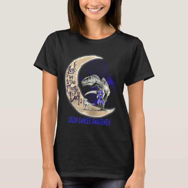 T-shirt dinosaure du cancer du côlon (Devant)