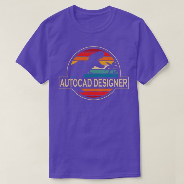 T-shirt Dinosaure du concepteur Autocad (Design devant)