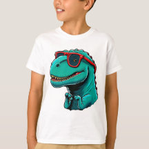 "Dinosaure élégant avec lunettes"