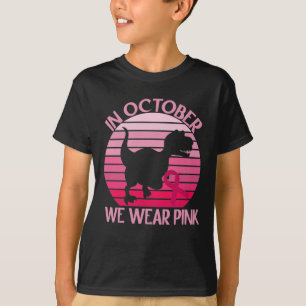 T-shirt Dinosaure En Octobre Nous Portons Le Cancer Du Sei