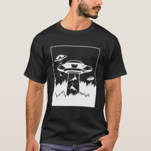 T-shirt Dinosaure Enduction Alien Sci-Fi UFO Extraterresti