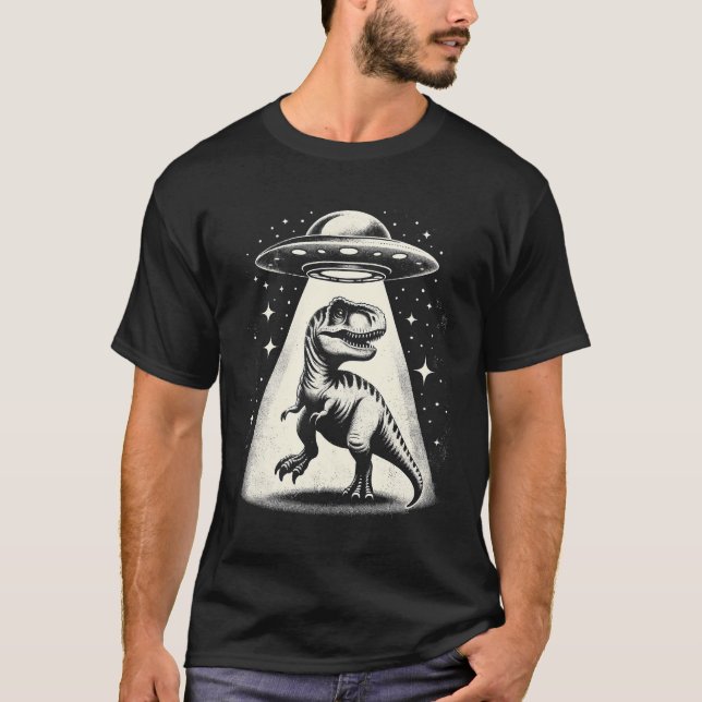 T-shirt Dinosaure enlèvement Alien  (Devant)