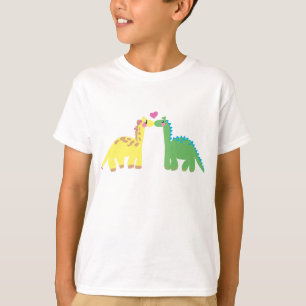 T-SHIRT DINOSAURE ET GIRAFE