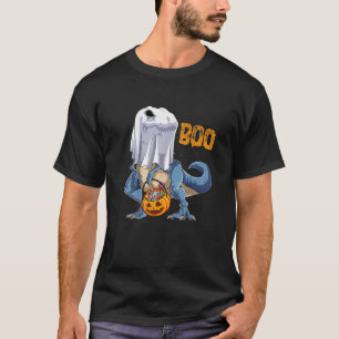 T-shirt Dinosaure Fantôme T Rex Drôle Boo Halloween Cadeau