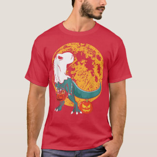 T-shirt Dinosaure fantôme TRe Funny Boo Halloween garçon P
