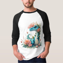 Dinosaure floral mou
