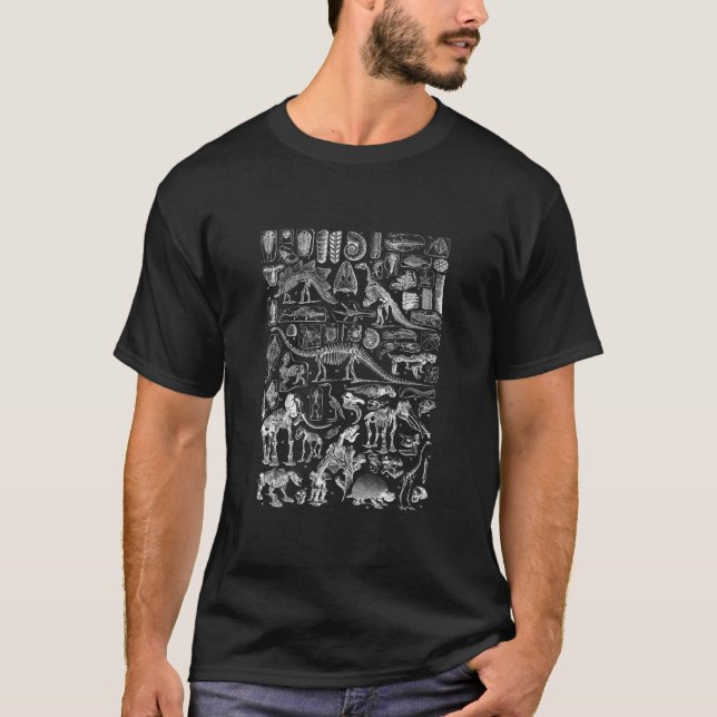 T-shirt Dinosaure Fossiles T-Rex Paléontologie Science (Devant)
