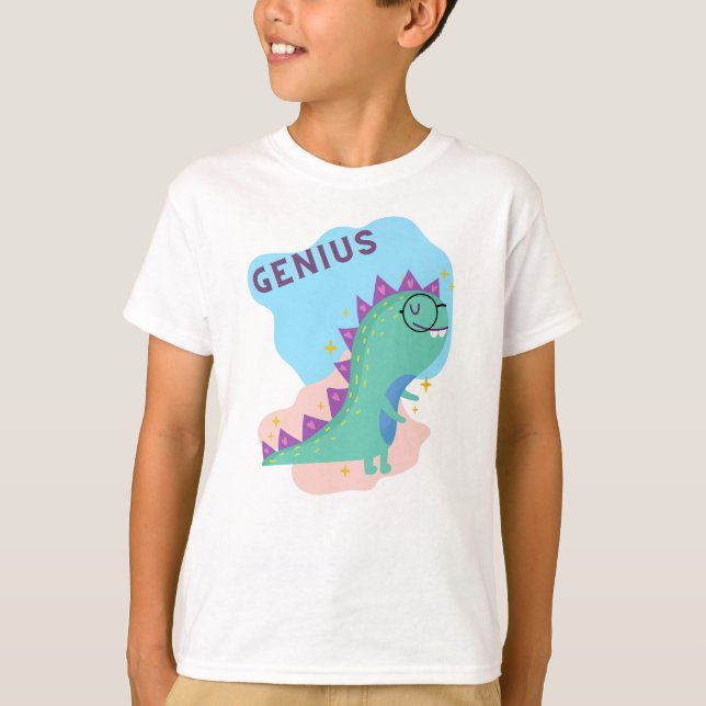 T-shirt dinosaure GENIUS (Devant)