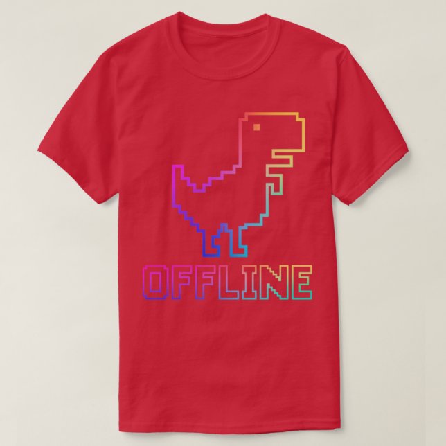 T-shirt Dinosaure hors ligne1 (Design devant)