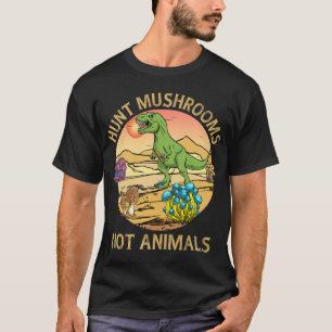 T-shirt Dinosaure Hunt Morel Champignons Pas Animaux Déser