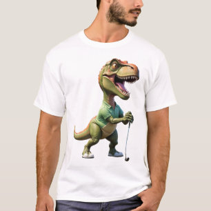 T-shirt dinosaure jeu golf dinosaure golf