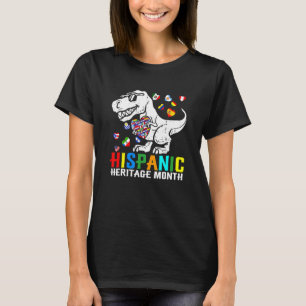 T-shirt Dinosaure Mois du patrimoine hispanique National L