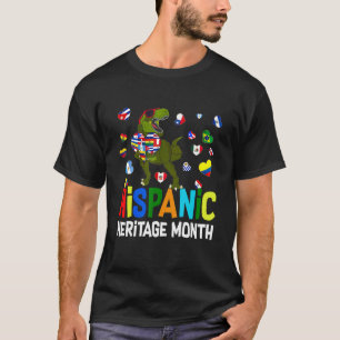 T-shirt Dinosaure Mois du patrimoine hispanique National L